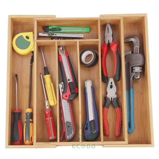 Organizador De Cajones De Cocina Bambu