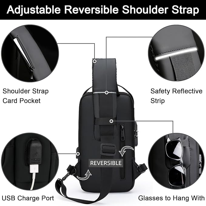 Bolso Bandolera Antirrobo 3 Colores